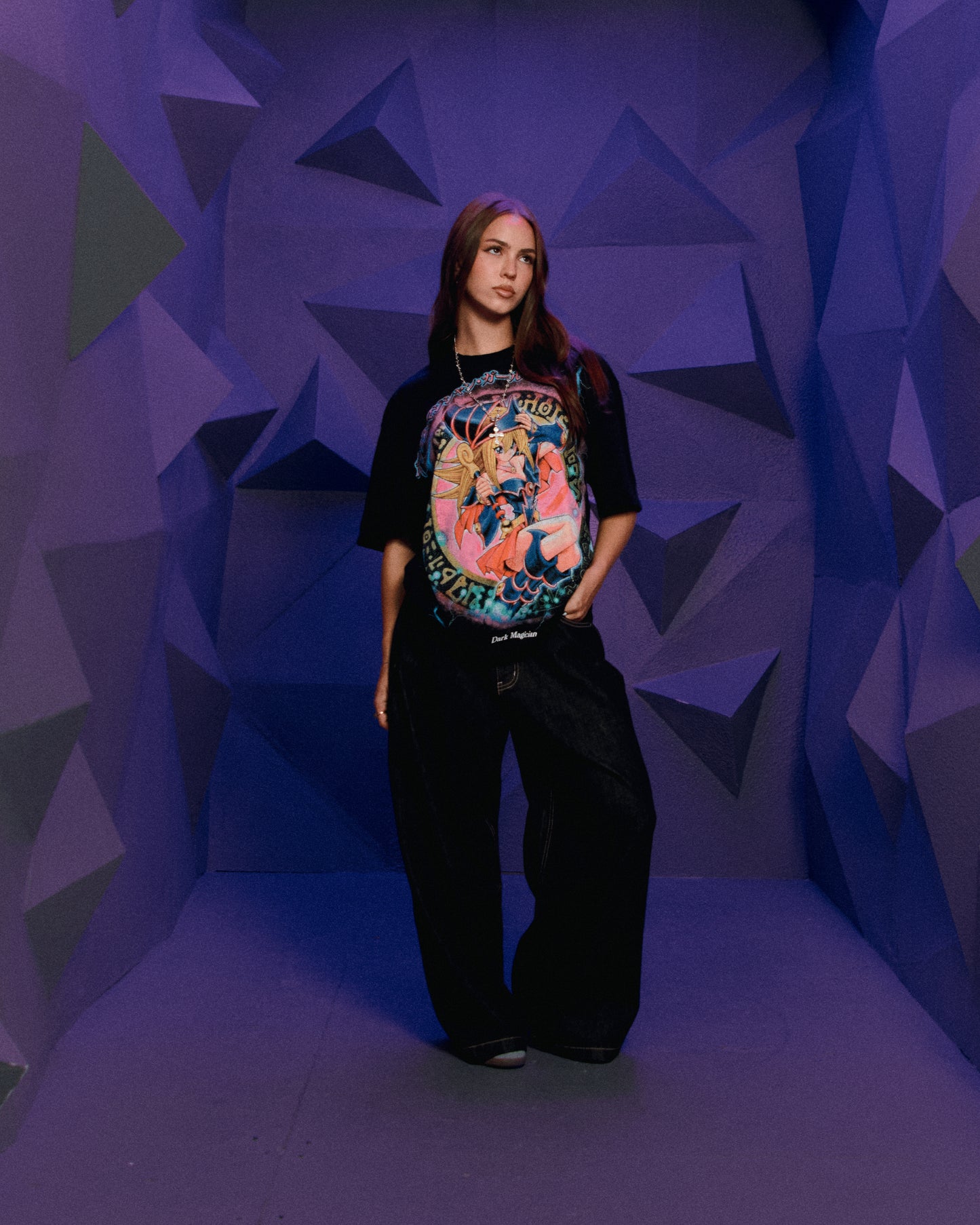 YUGIOH DARK MAGICIAN GIRL V2 JUMBO PRINT SHIRT (BLACK)