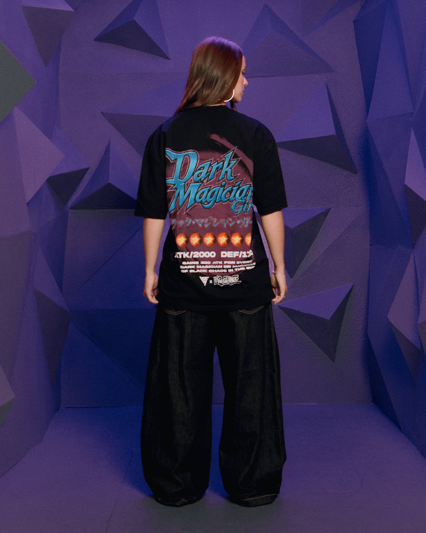 YUGIOH DARK MAGICIAN GIRL V2 JUMBO PRINT SHIRT (BLACK)