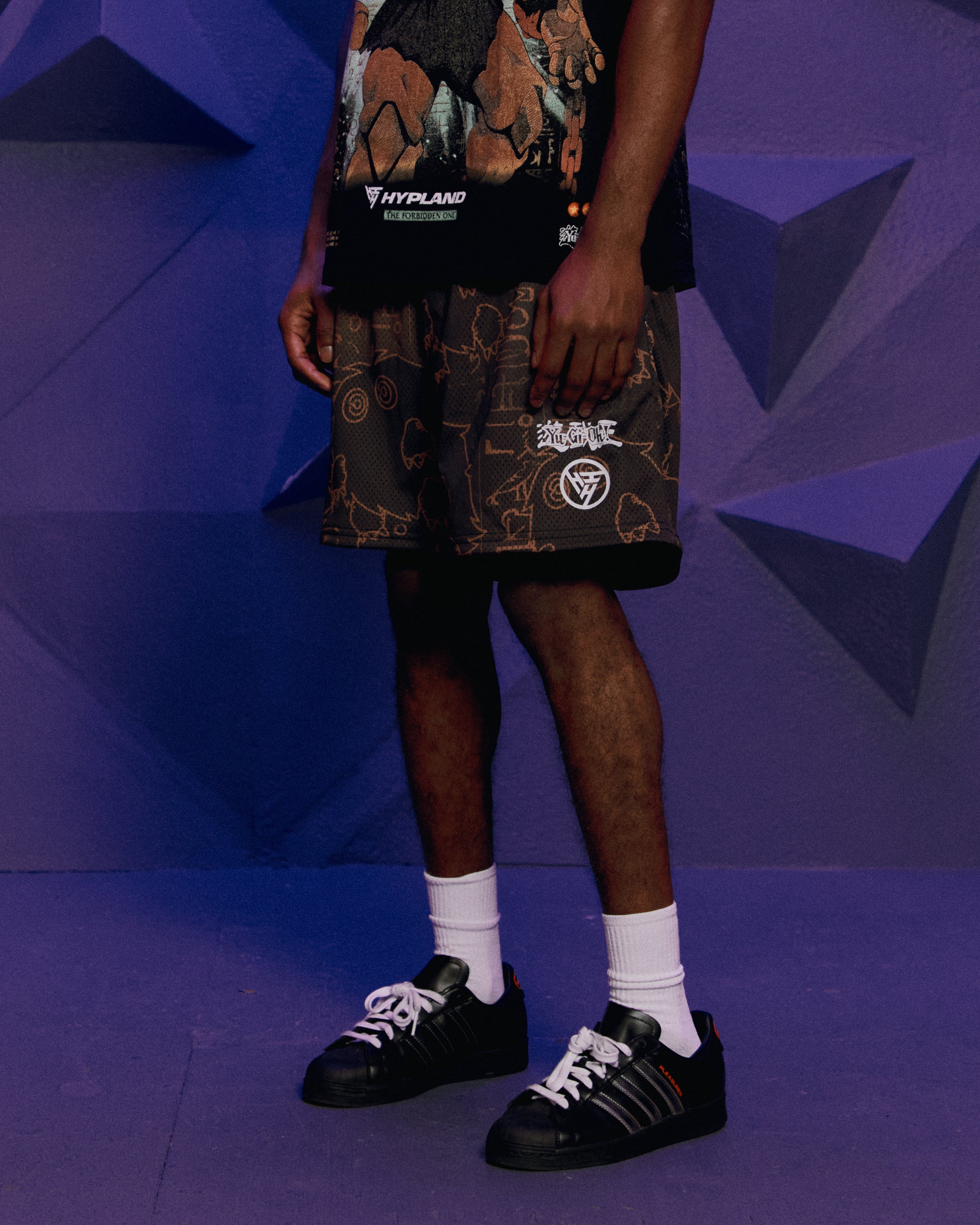 yü YUGIOH KURIBOH MESH SHORTS (BLACK) – Hypland