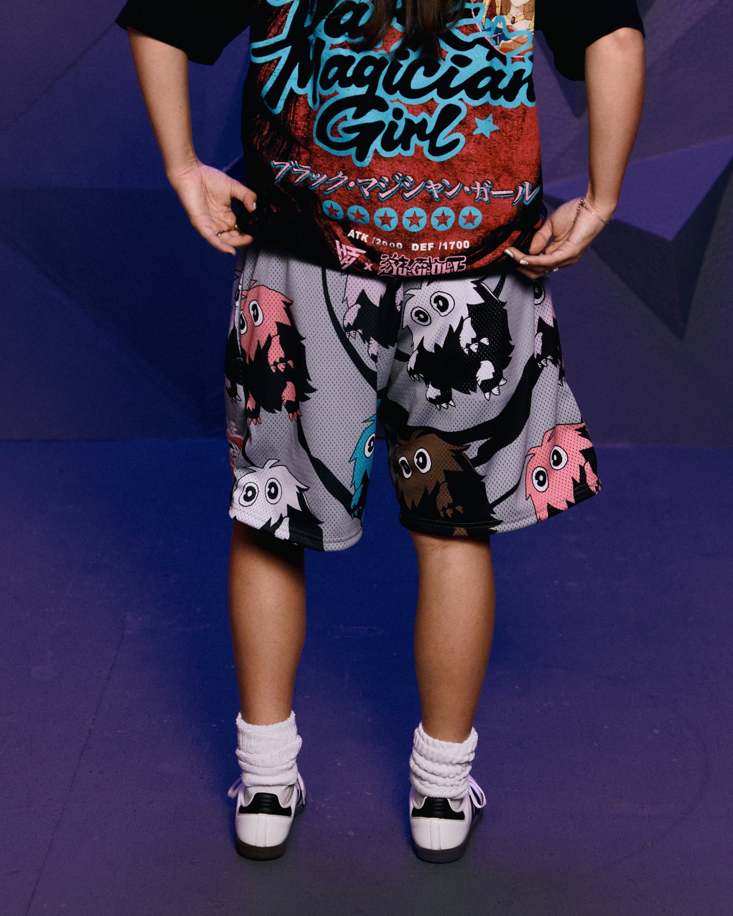 YUGIOH KURIBOH BROS MESH SHORTS (MULTI)