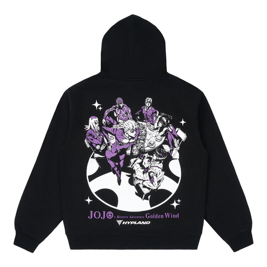 JOJO GOLDEN WIND GROUP HOODIE (BLACK)  *PRE ORDER*