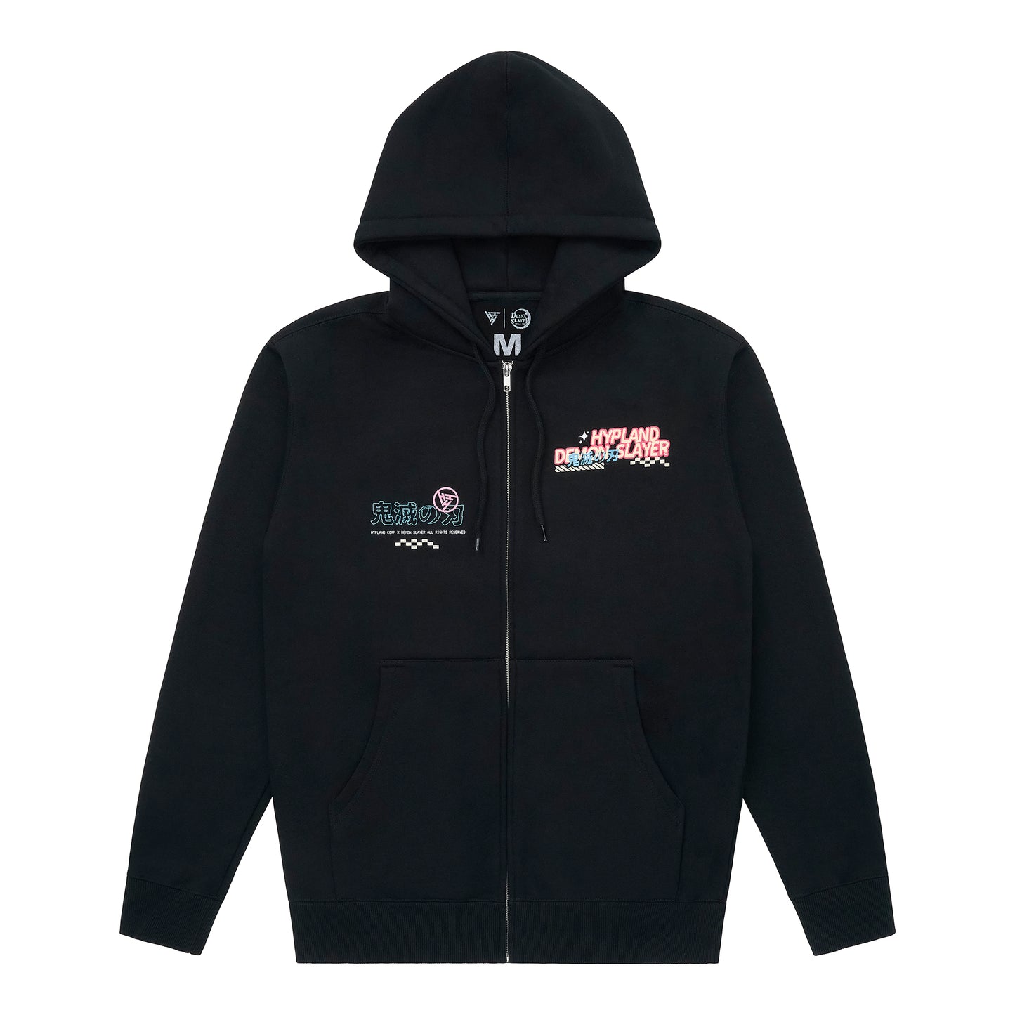 DEMON SLAYER NEZUKO ZIP UP HOODIE (BLACK)