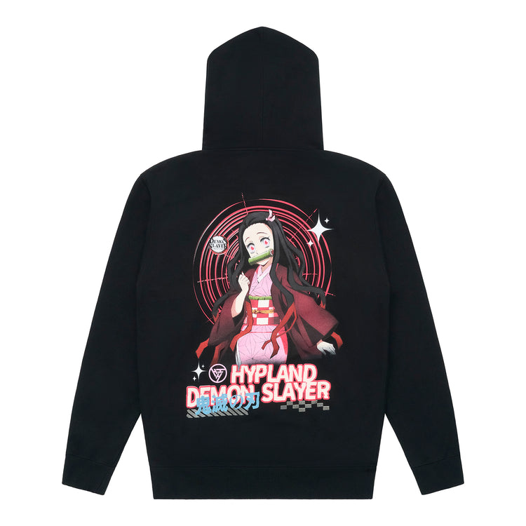 DEMON SLAYER NEZUKO ZIP UP HOODIE (BLACK)