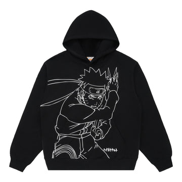 SHIPPUDEN NARUTO SINGLE LINE HOODIE (BLACK)