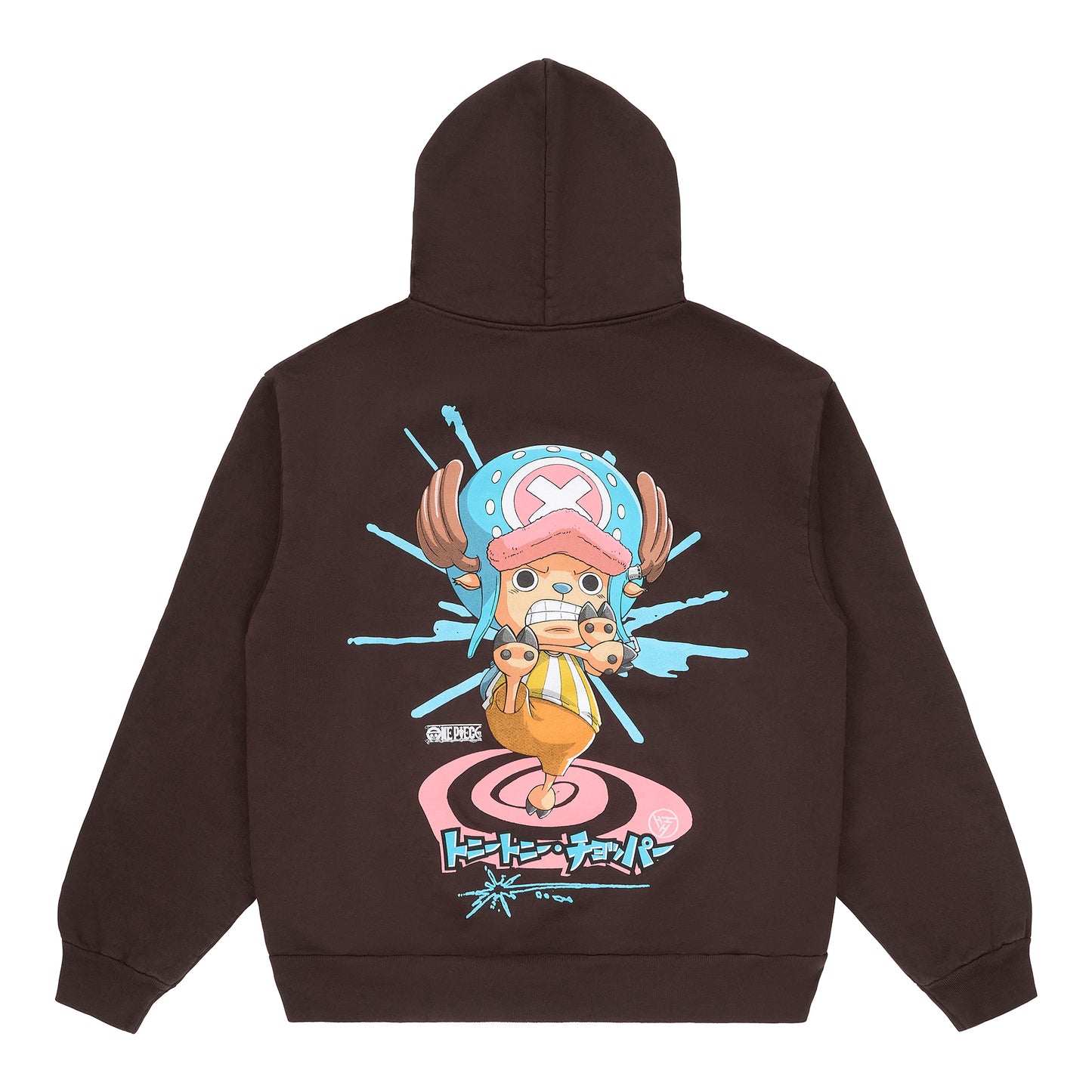 ONE PIECE CHOPPER SPLATTER HOODIE (CHOCOLATE)