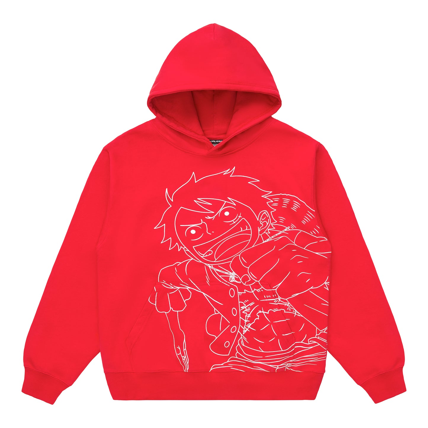 ONE PIECE LUFFY SINGLE LINE HOODIE (RED)