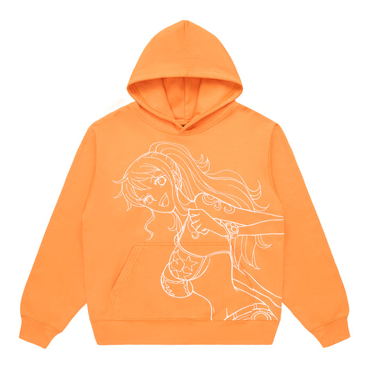 ONE PIECE NAMI SINGLE LINE HOODIE (PEACH) *PRE ORDER*