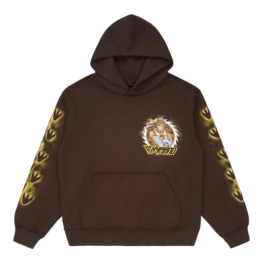 YUGIOH TYRANNO HOODIE (CHOCOLATE)