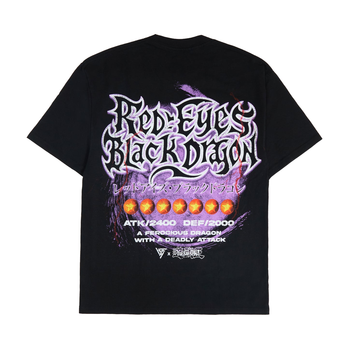 YUGIOH RED EYES JUMBO PRINT SHIRT (BLACK)