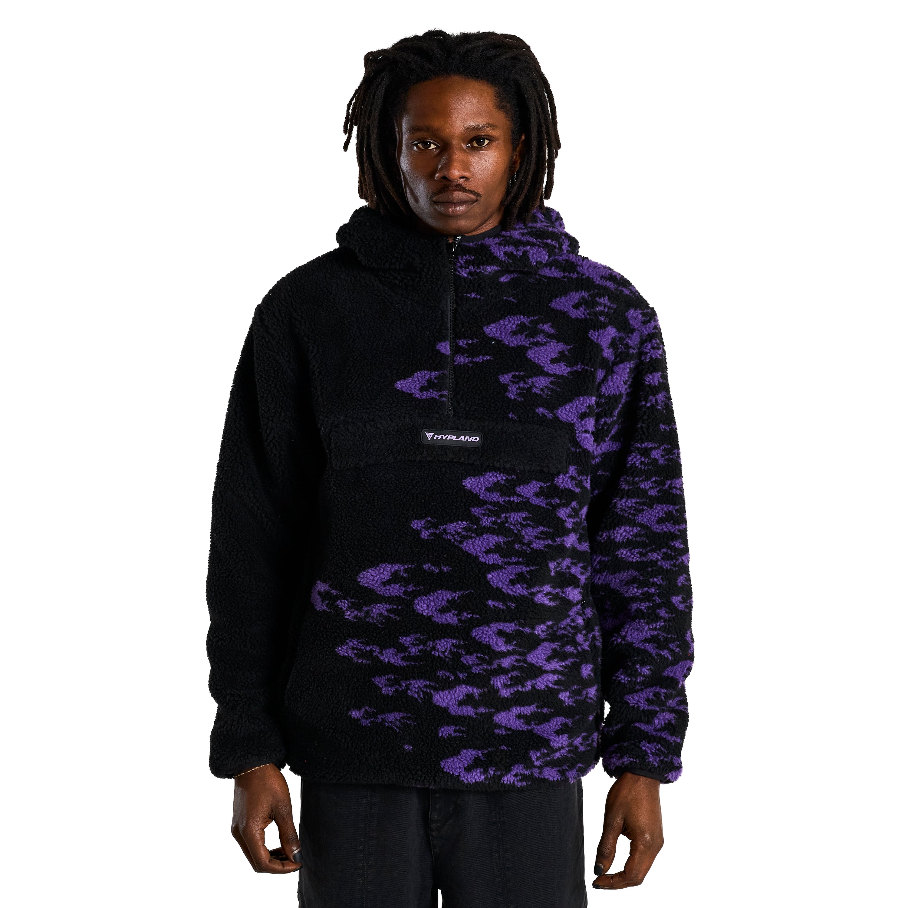 Half purple discount half black hoodie