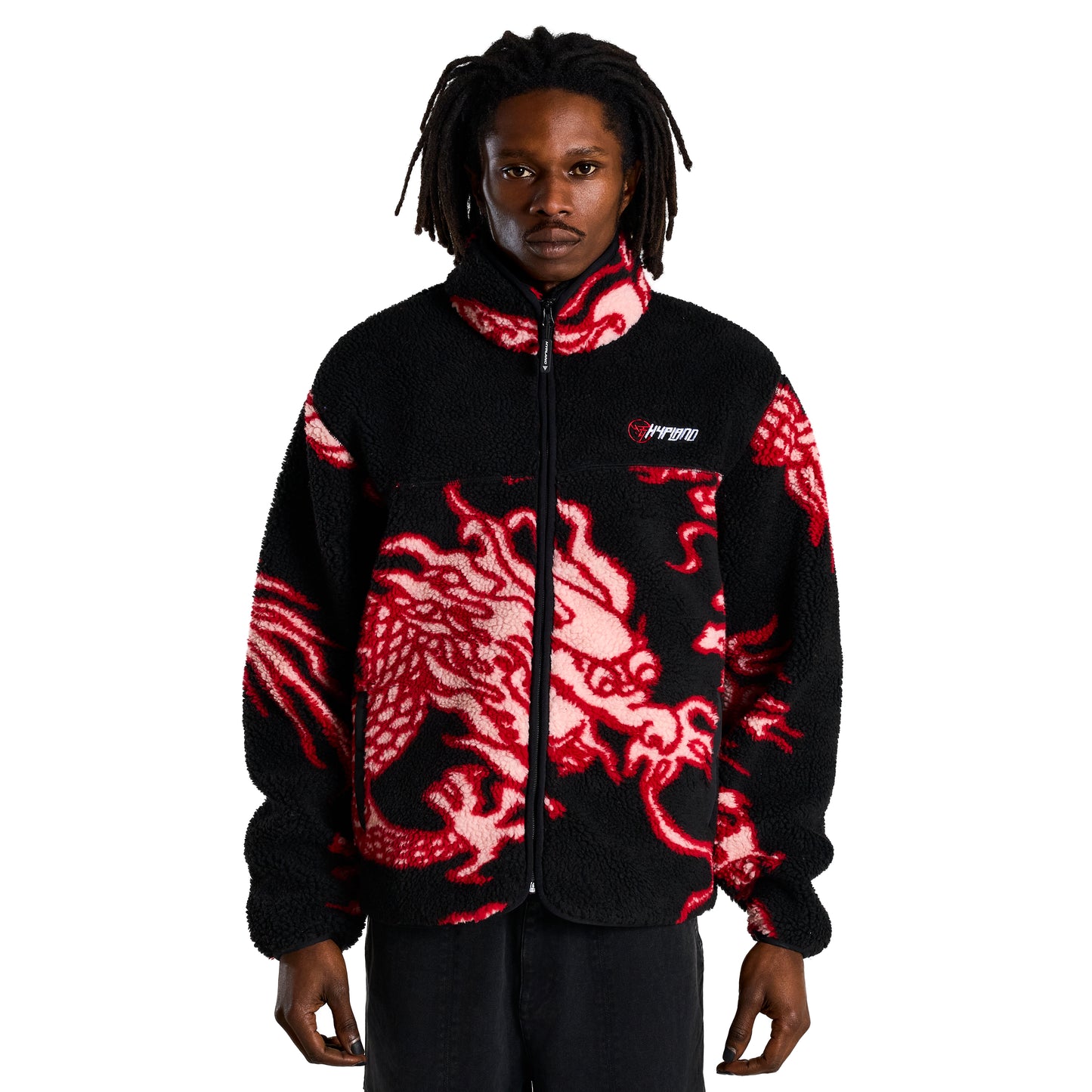 YEAR OF THE DRAGON SHERPA JACKET (BLACK)
