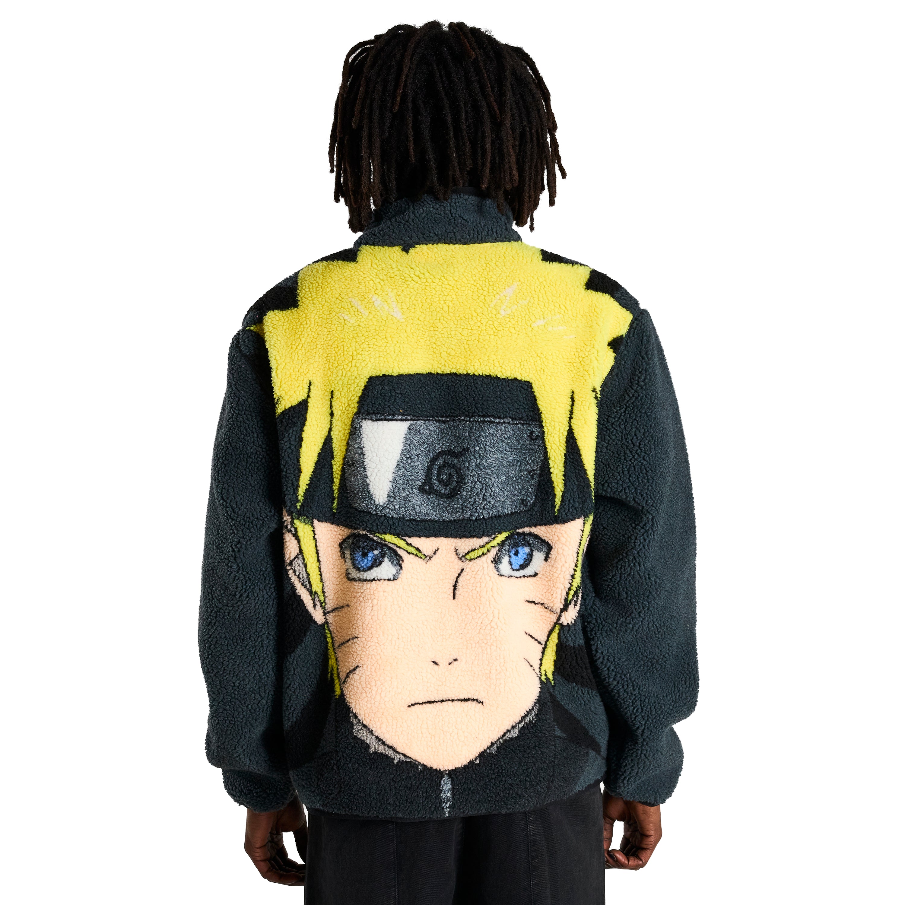 SHIPPUDEN NARUTO SHERPA JACKET (CHARCOAL)