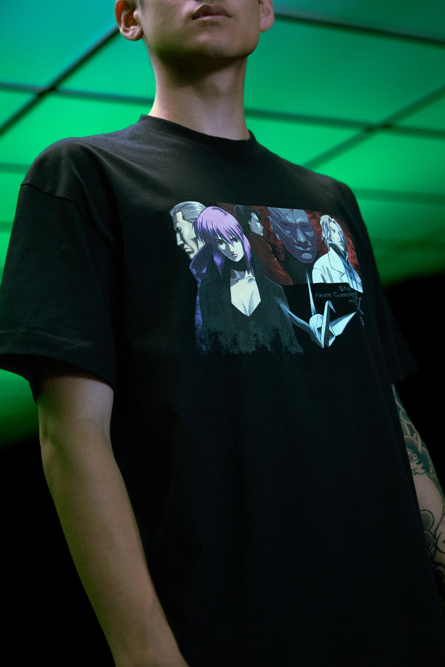 GITS SAC FACES SHIRT (BLACK)