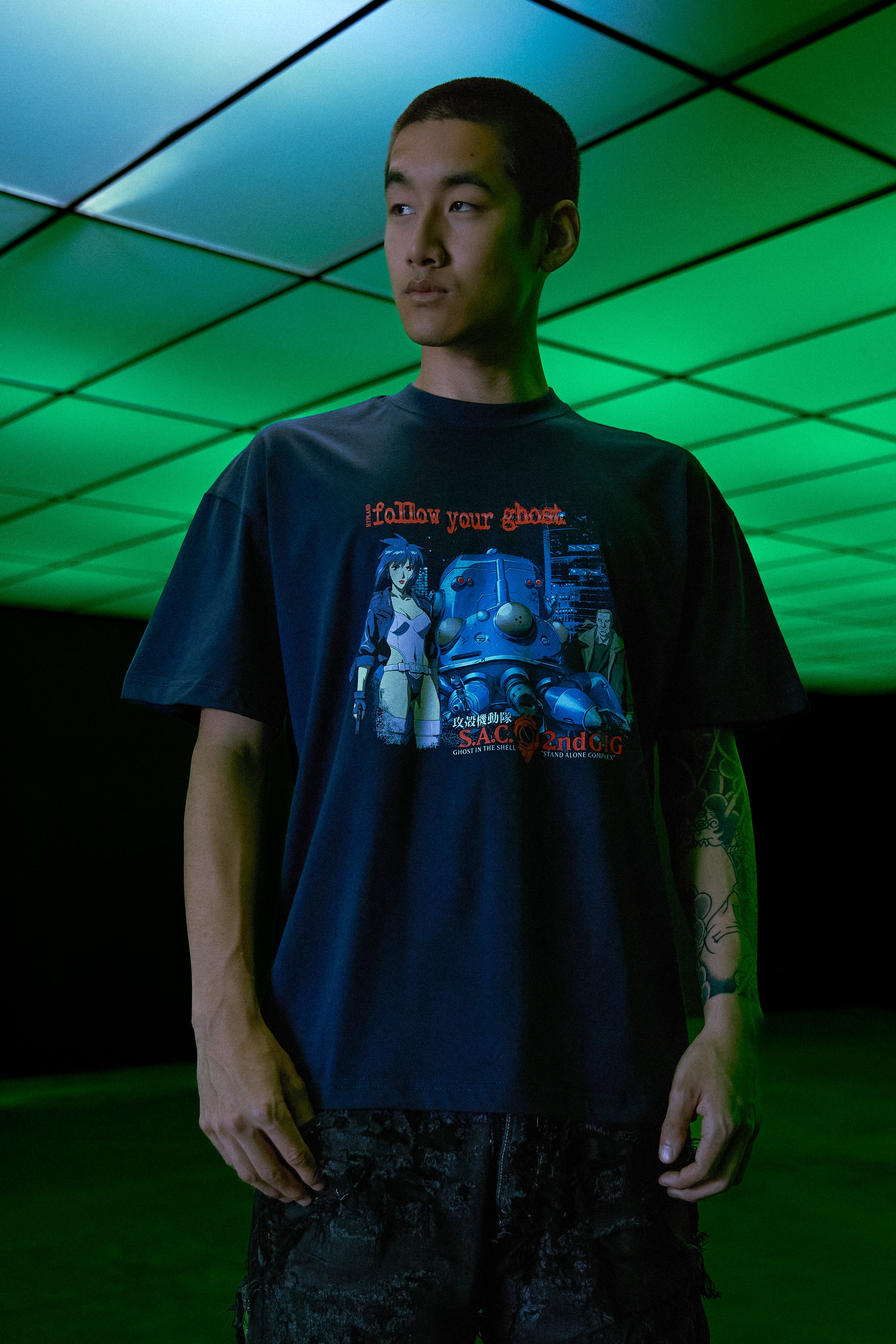 GITS FOLLOW YOUR GHOST SHIRT (NAVY) – Hypland