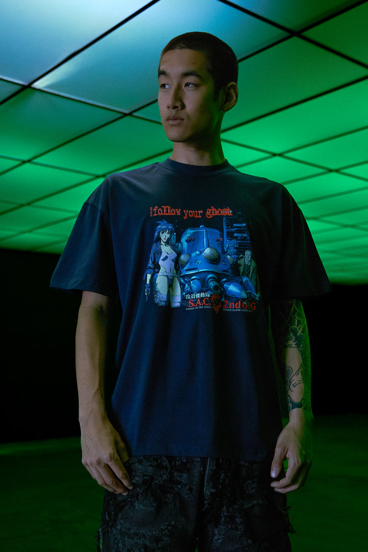 GITS FOLLOW YOUR GHOST SHIRT (NAVY)