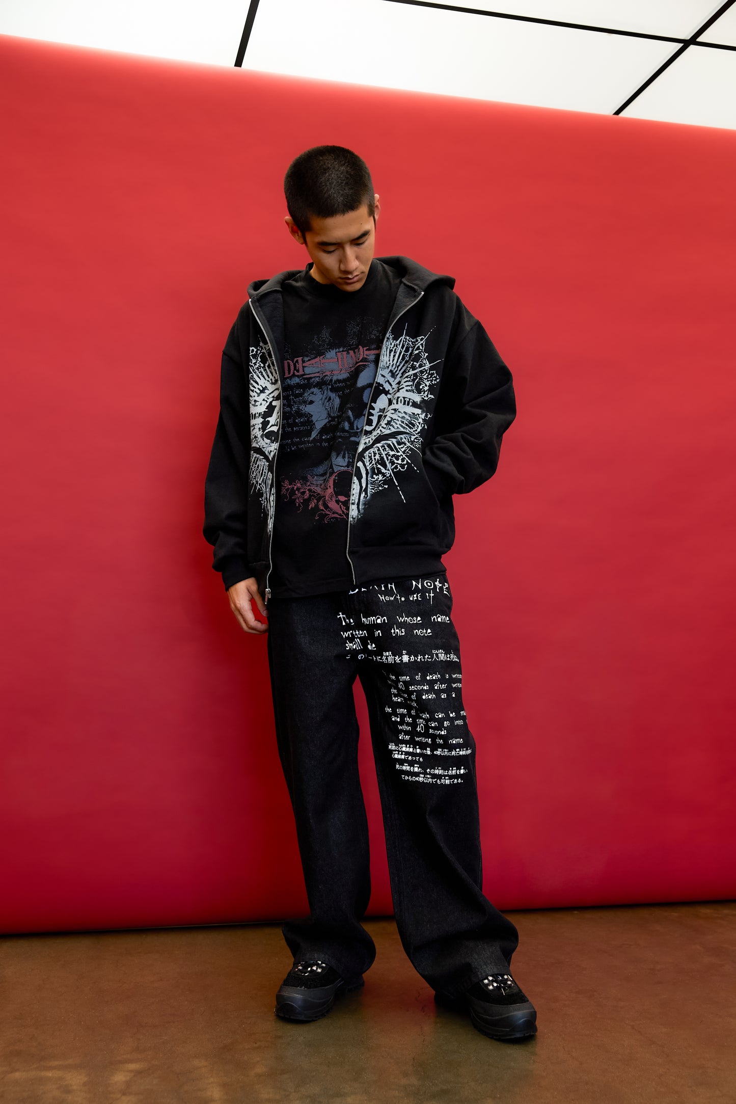 DEATH NOTE RULES DENIM (RAW BLACK)