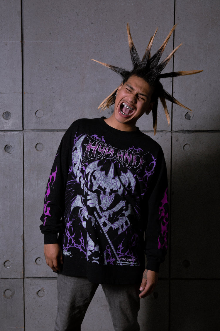 YUGIOH BLACK CHAOS L/S SHIRT (BLK)