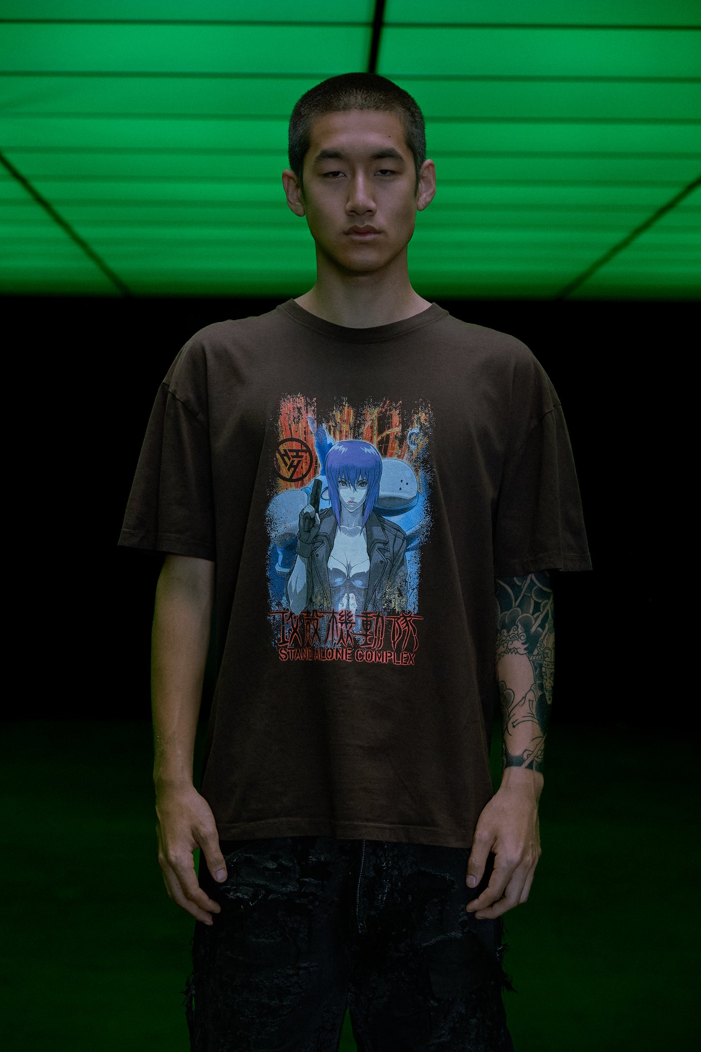 GITS STAND OFF SHIRT (CHOCOLATE)