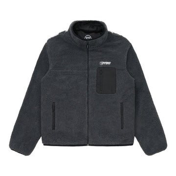 ONE PIECE LAW REVERSIBLE SHERPA FLEECE JACKET (CHARCOAL)