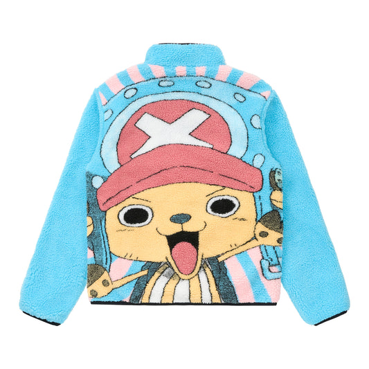 ONE PIECE CHOPPER REVERSIBLE SHERPA FLEECE JACKET (POWDER BLUE) *PRE ORDER*