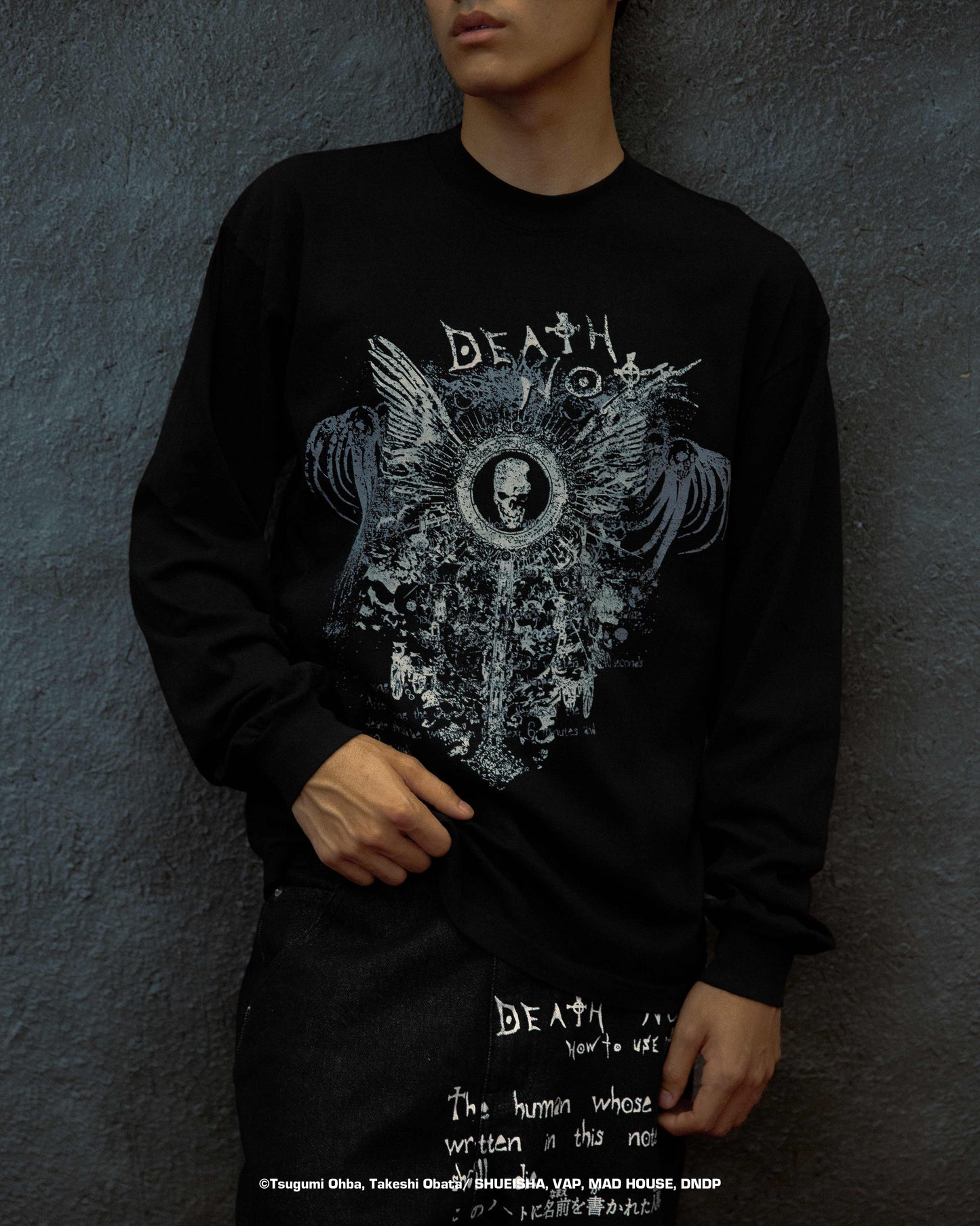 DEATH NOTE GRUNGE LONG SLEEVE SHIRT (BLACK)