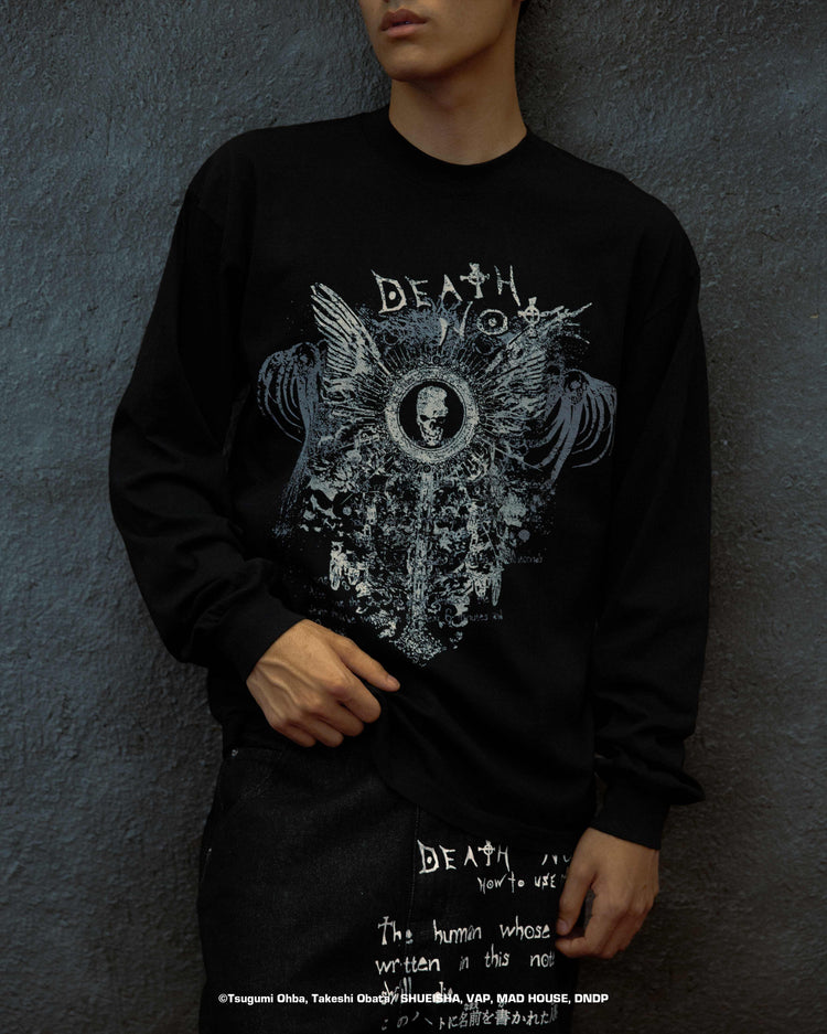 DEATH NOTE GRUNGE LONG SLEEVE SHIRT (BLACK)