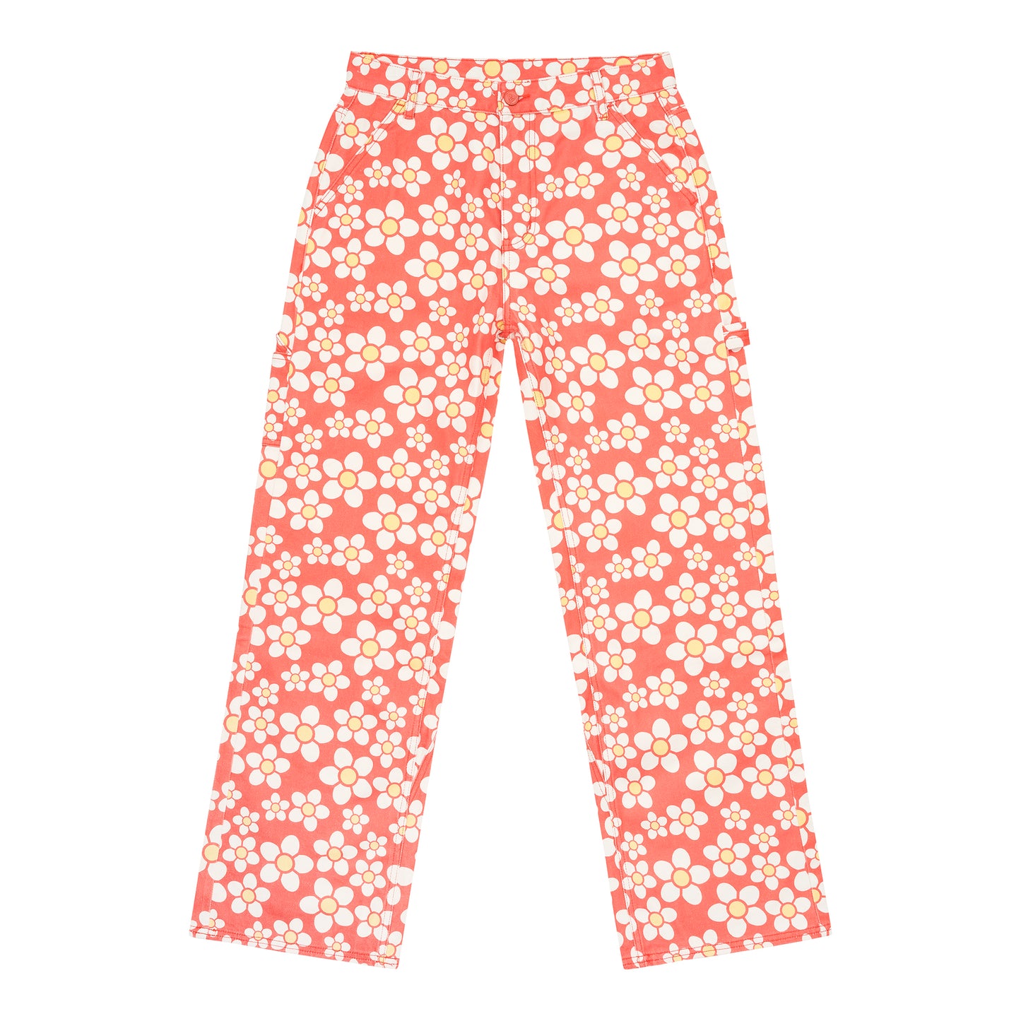 ONE PIECE BROOK FLORAL PANTS (ORANGE)