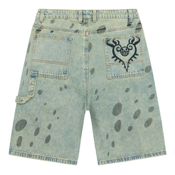 ONE PIECE LAW DENIM JORTS (LIGHT WASH)