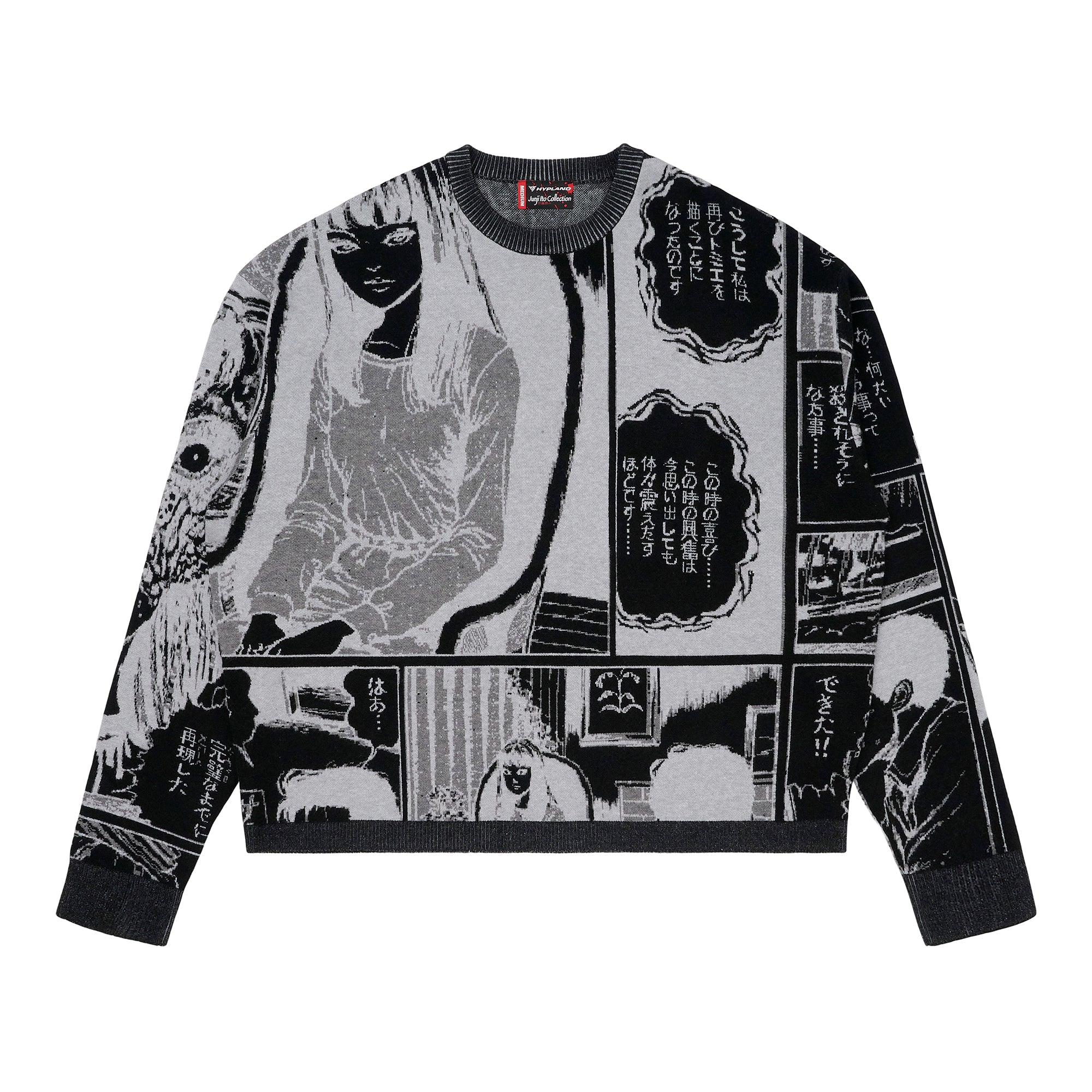 JUNJI ITO ALL OVER CROPPED SWEATER (BLACK) – Hypland