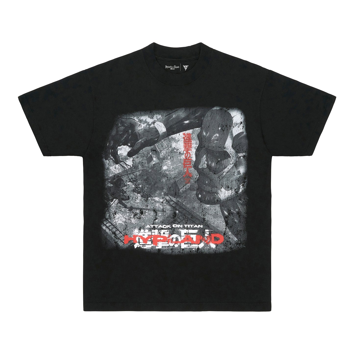 AOT GREAT REVEAL JUMBO PRINT SHIRT (BLACK)