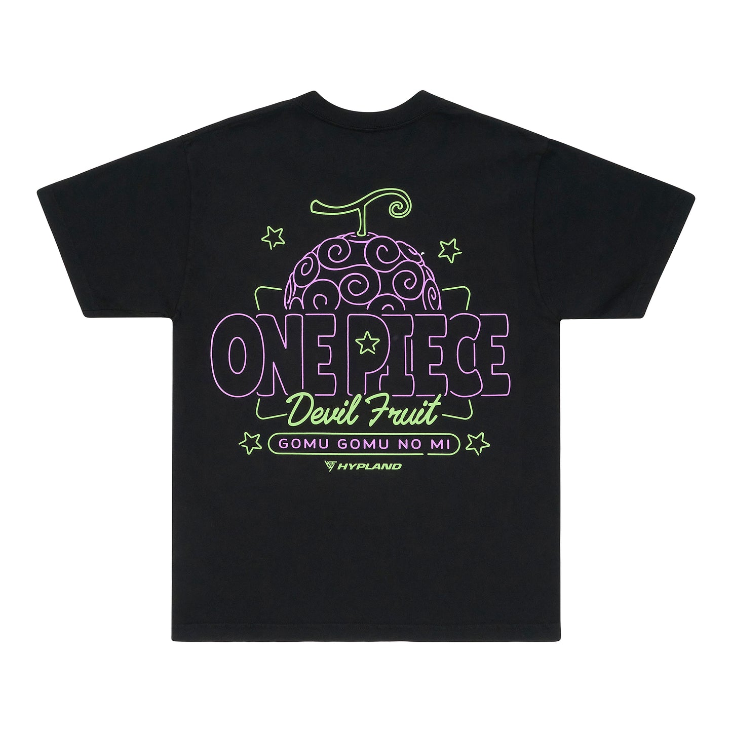 ONE PIECE NEON GOMU SHIRT (BLACK)