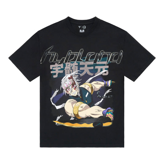 DEMON SLAYER UZUI JUMBO PRINT SHIRT (BLACK)