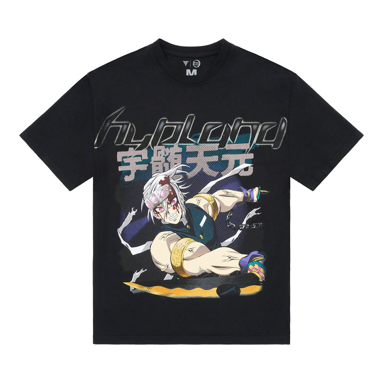 DEMON SLAYER UZUI JUMBO PRINT SHIRT (BLACK)