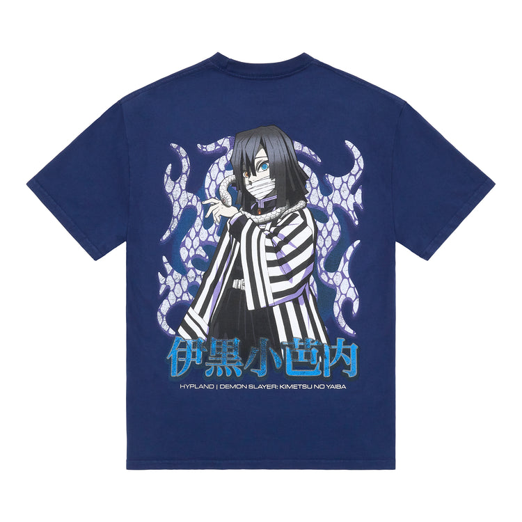 DEMON SLAYER OBANAI SNAKE SHIRT (NAVY)