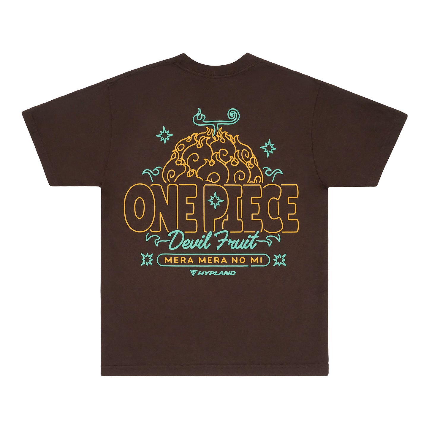 ONE PIECE NEON FLAME SHIRT (CHOCOLATE)