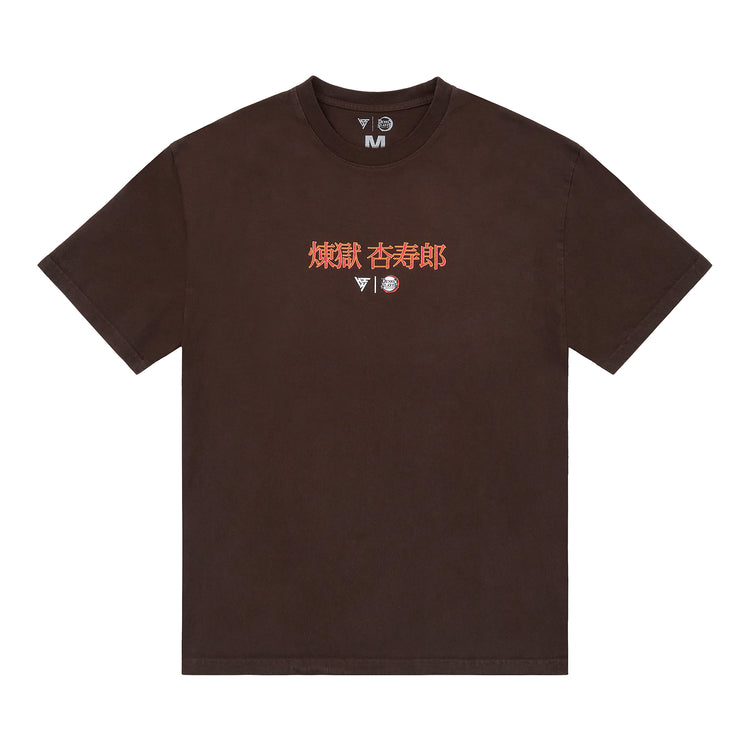 DEMON SLAYER RENGOKU AIR BRUSH SHIRT (CHOCOLATE)
