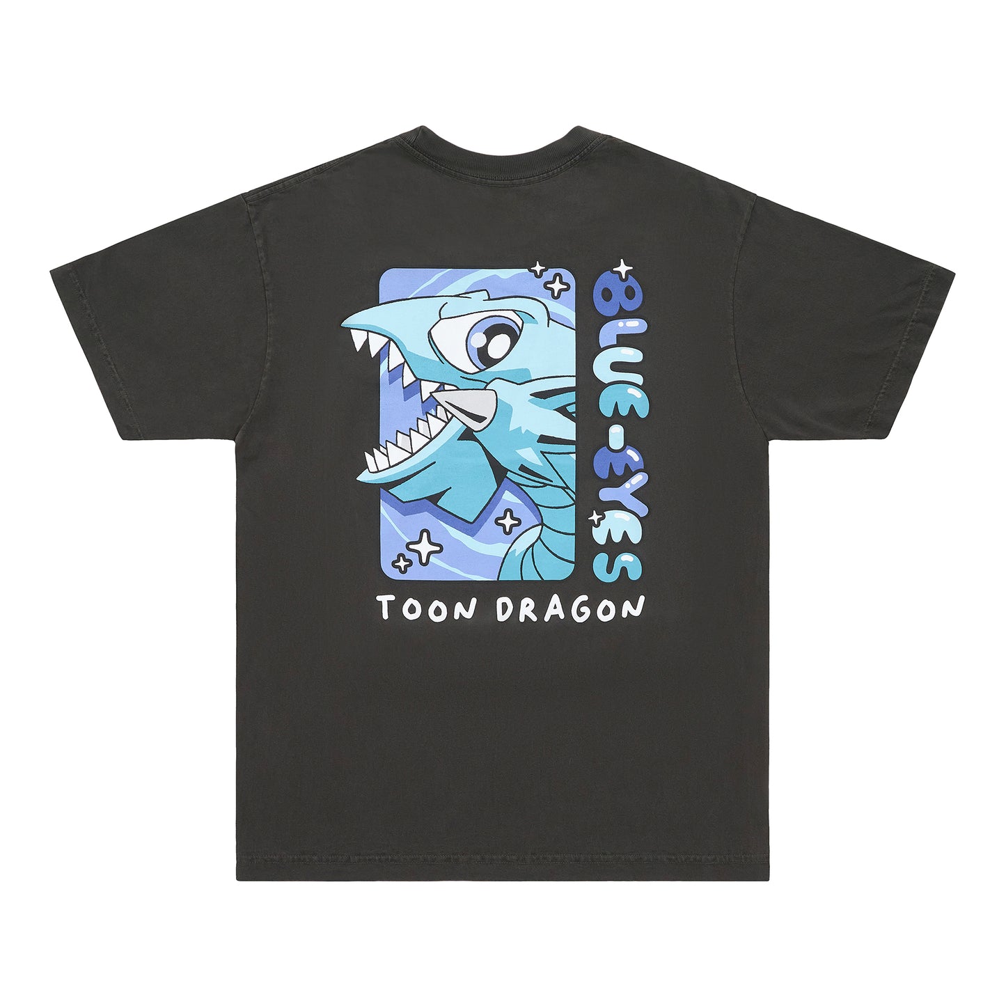 YUGIOH TOON BLUE EYES SHIRT (VINTAGE BLACK)