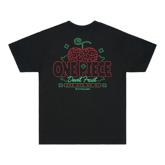 ONE PIECE OPP OPP HEART NEON SHIRT (BLACK)