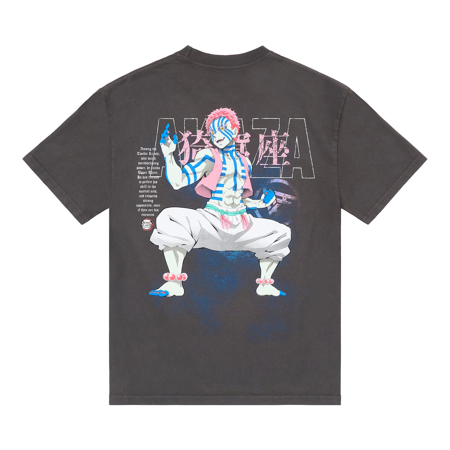 DEMON SLAYER AKAZA STANCE SHIRT (VINTAGE GREY)