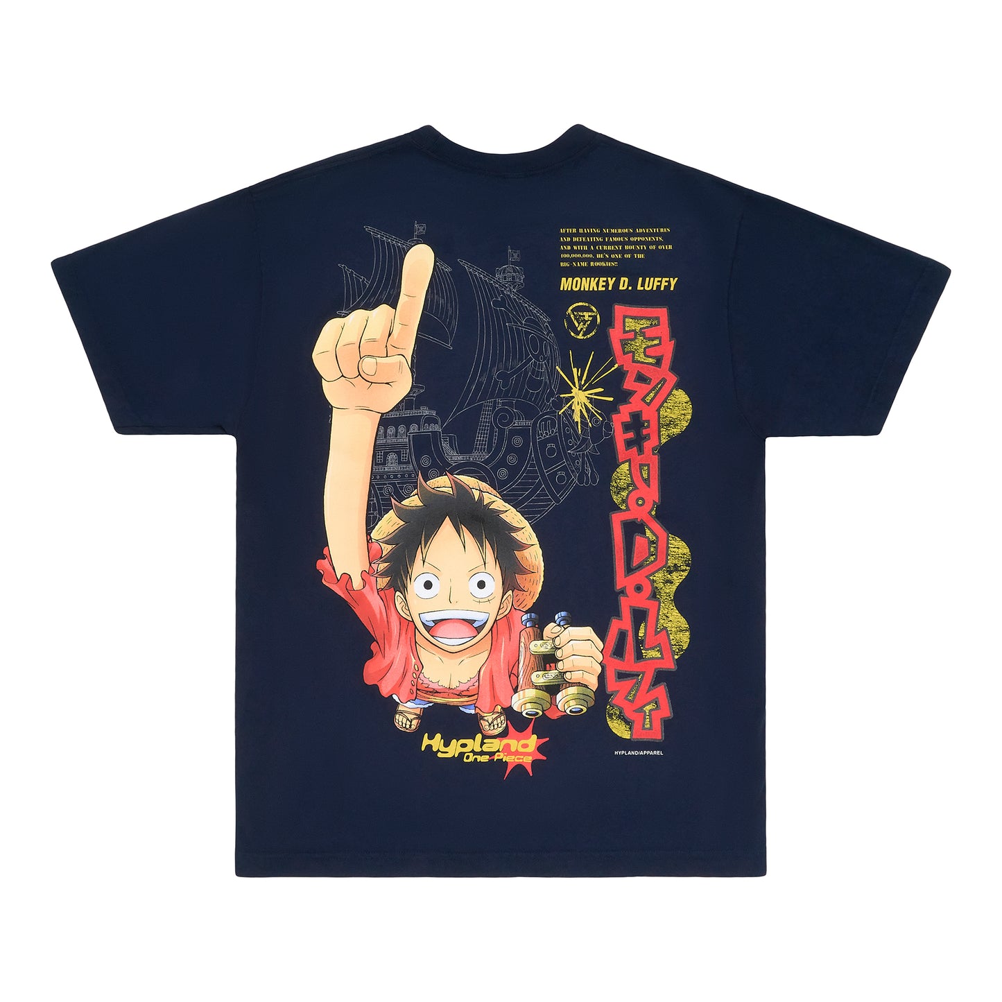 ONE PIECE LUFFY KING OF PIRATES SHIRT (NAVY)