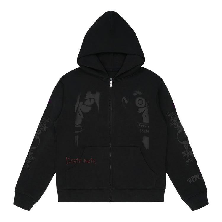 DEATH NOTE SHINIGAMI ZIP HOODIE (BLACK)