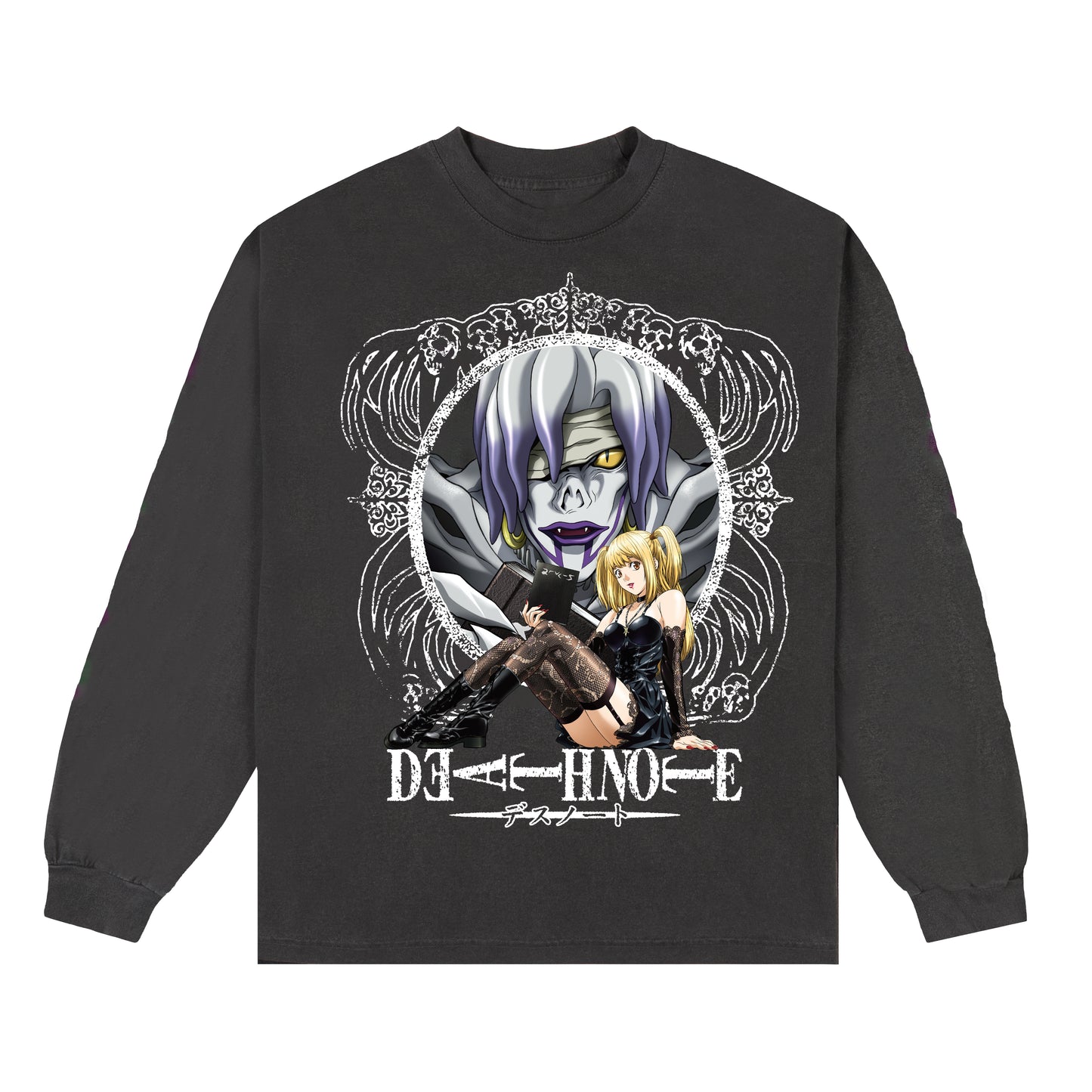 DEATH NOTE MISA LONG SLEEVE SHIRT (WASHED GREY)