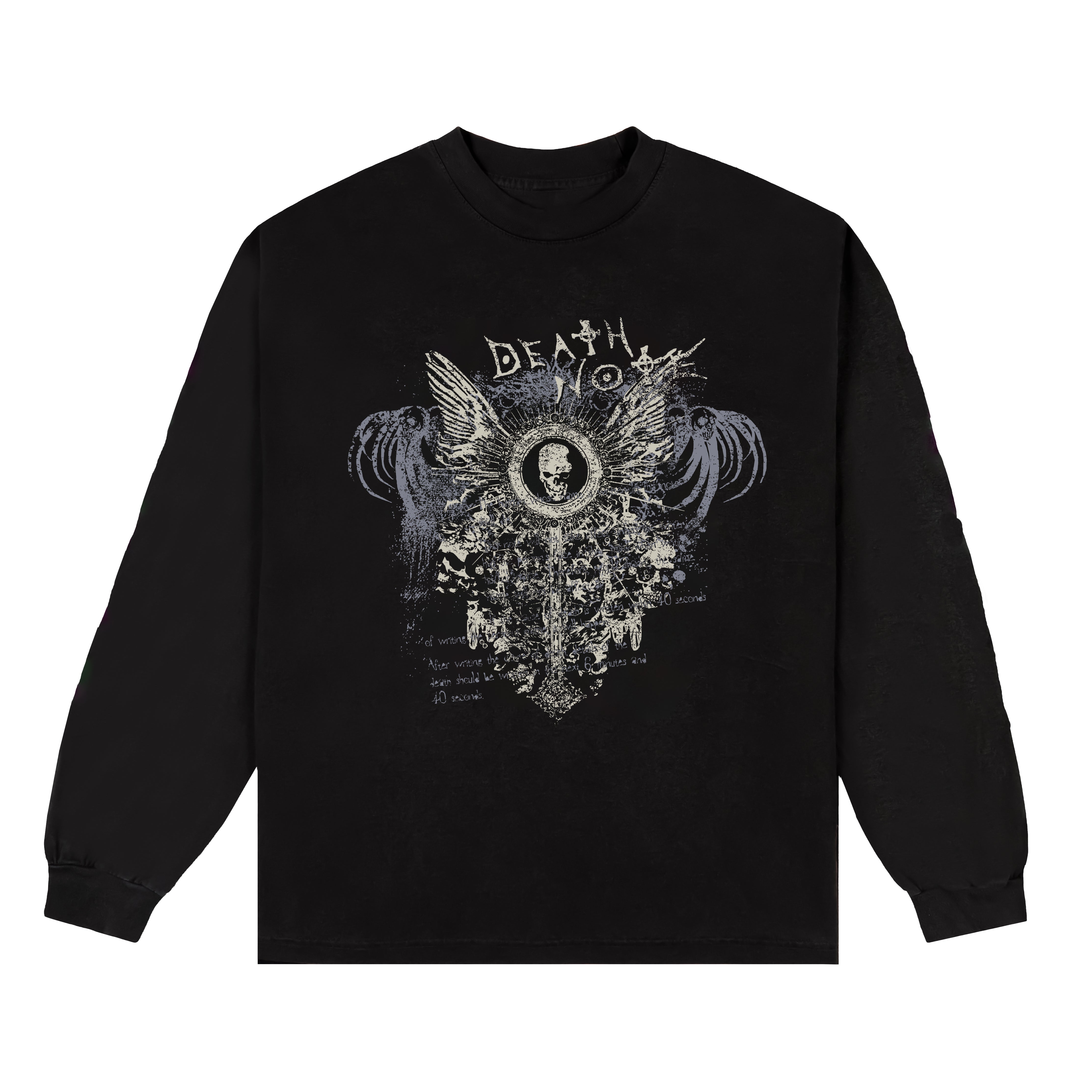 DEATH NOTE GRUNGE LONG SLEEVE SHIRT (BLACK) – Hypland