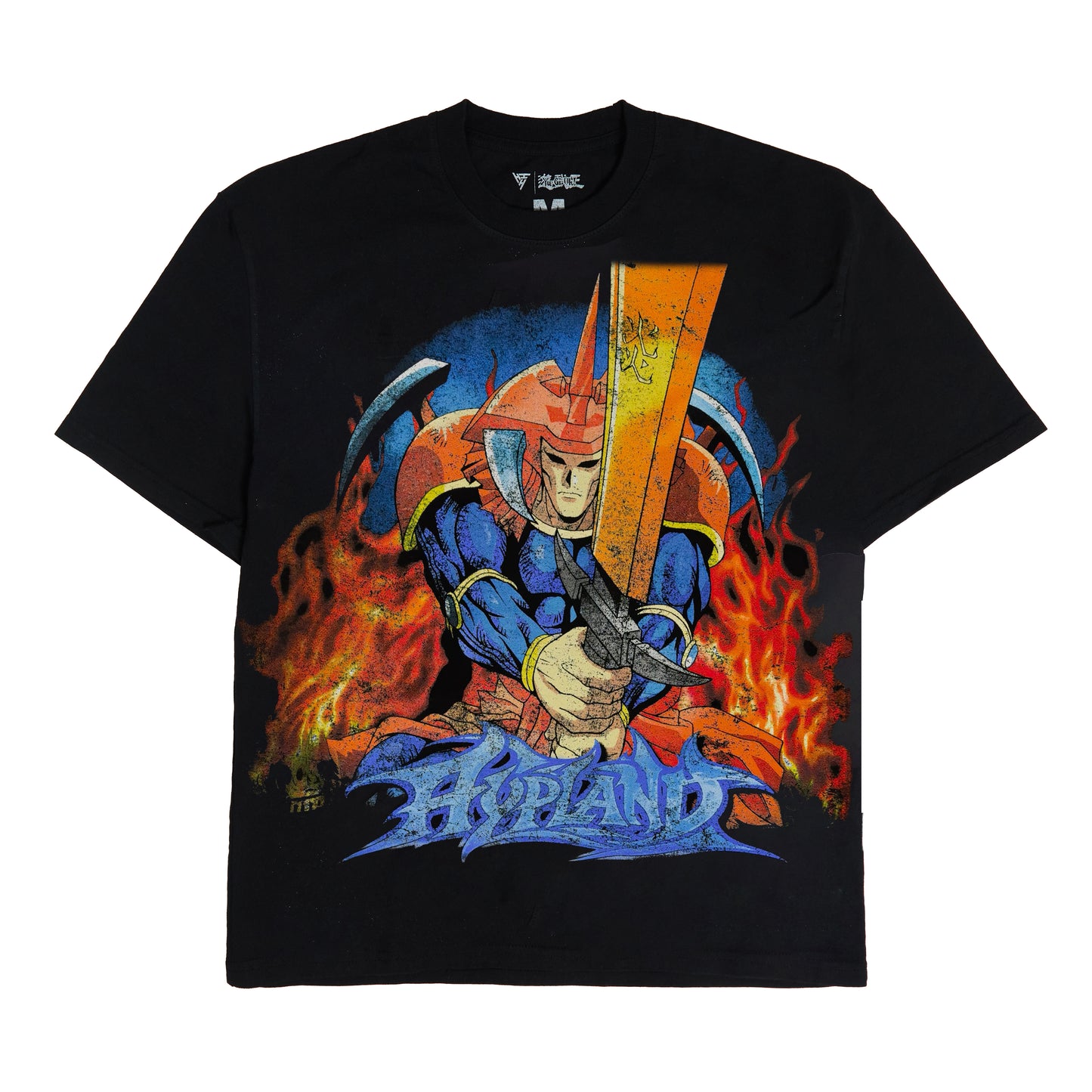 YUGIOH FLAME SWORDSMAN JUMBO PRINT SHIRT (BLACK)