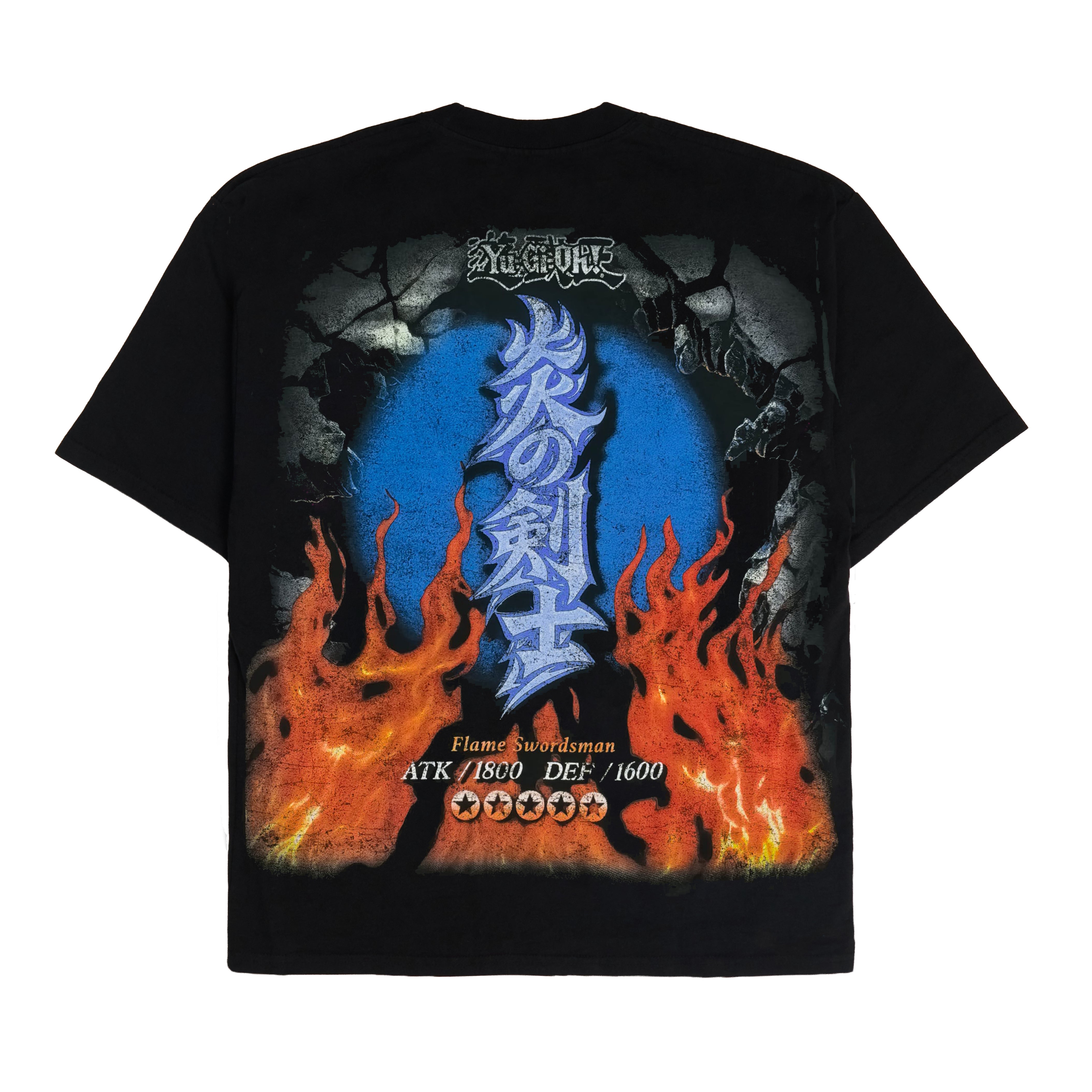 YUGIOH FLAME SWORDSMAN JUMBO PRINT SHIRT (BLACK) – Hypland