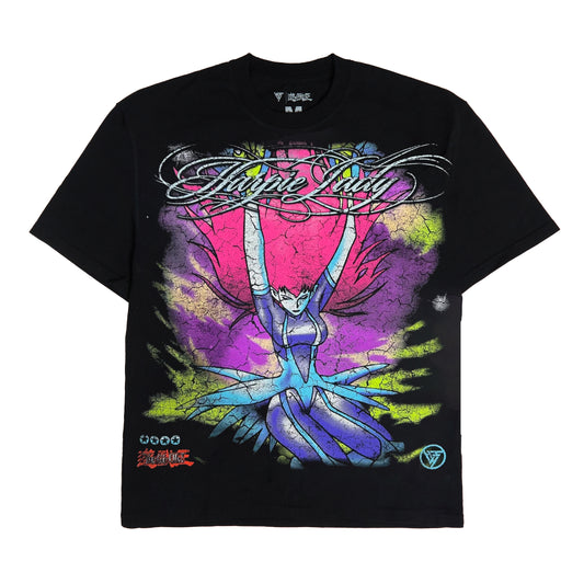YUGIOH HARPIE LADY JUMBO PRINT SHIRT (BLACK)
