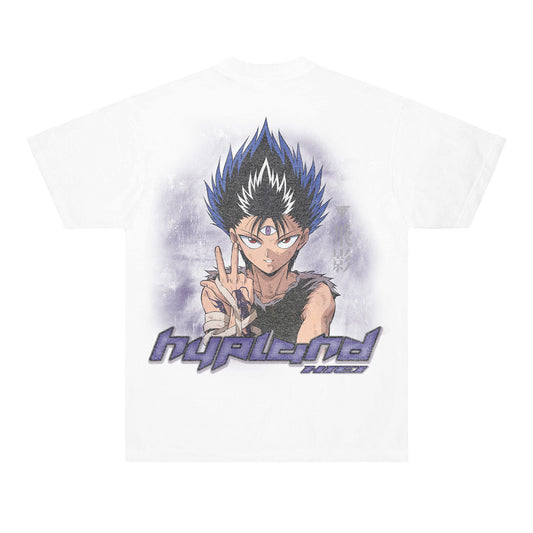 YYH HIEI DARK FLAME SHIRT (WHITE)