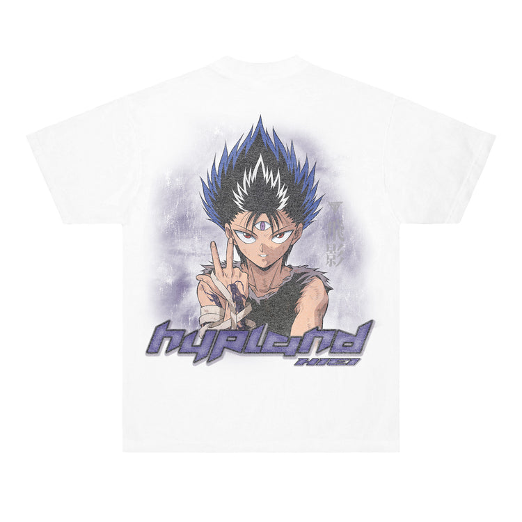 YYH HIEI DARK FLAME SHIRT (WHITE)