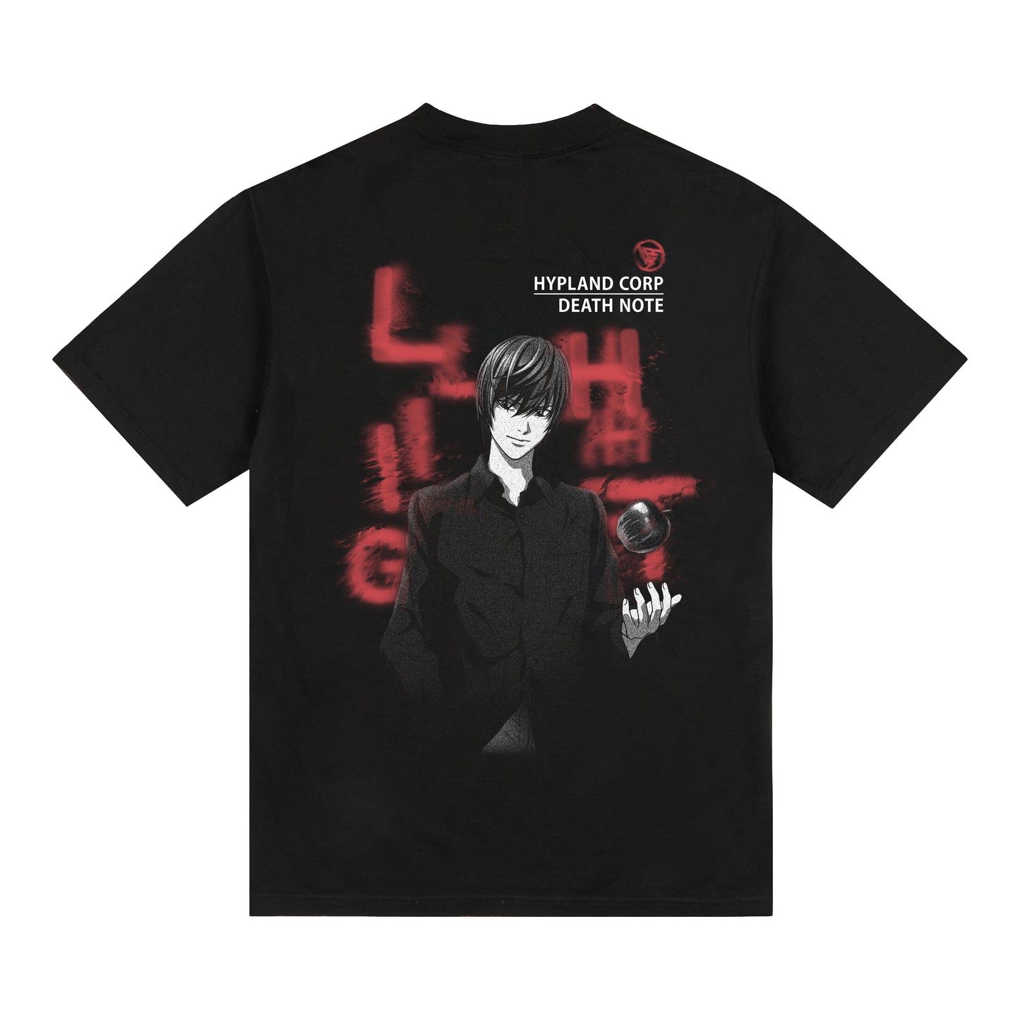 DEATH NOTE LIGHT BLUR SHIRT (BLACK)