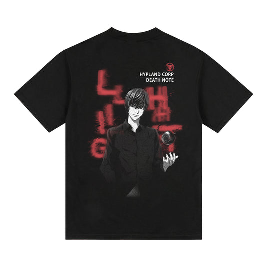 DEATH NOTE LIGHT BLUR SHIRT (BLACK)